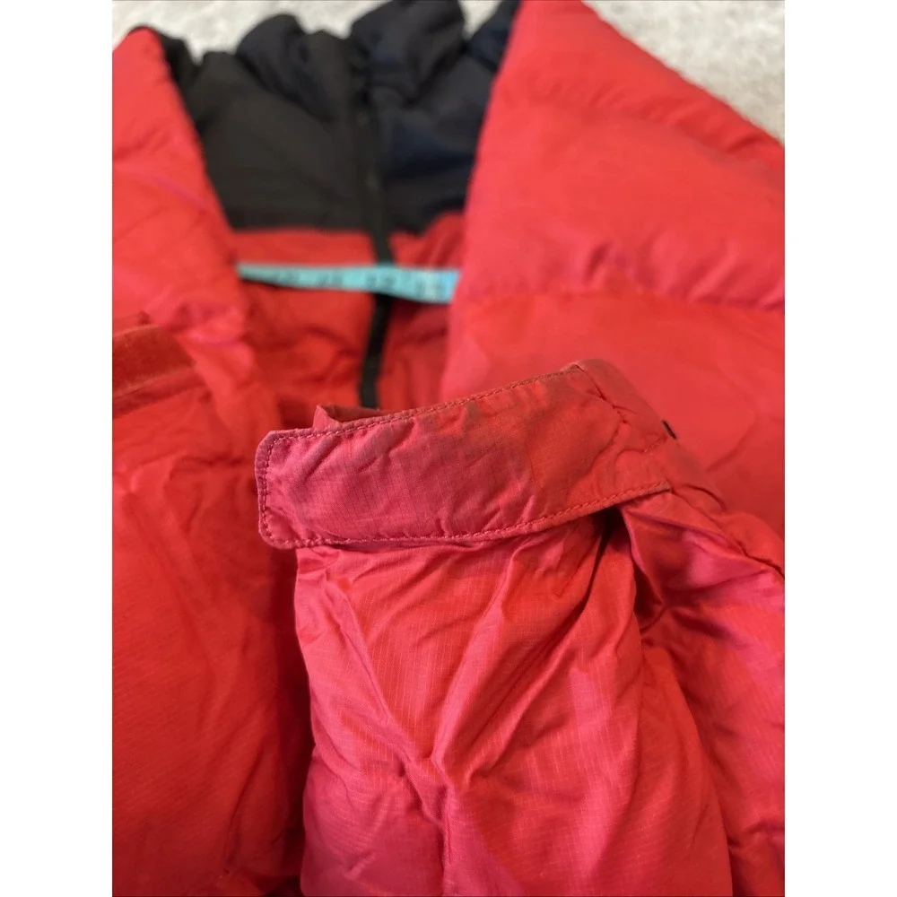 Men's The North Face Red Black Puffer Jacket 700 Fill Down Nupste Coat Large L